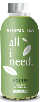 all i need. Vitamin Tea Focus. 400 ml PET-Einzelflasche